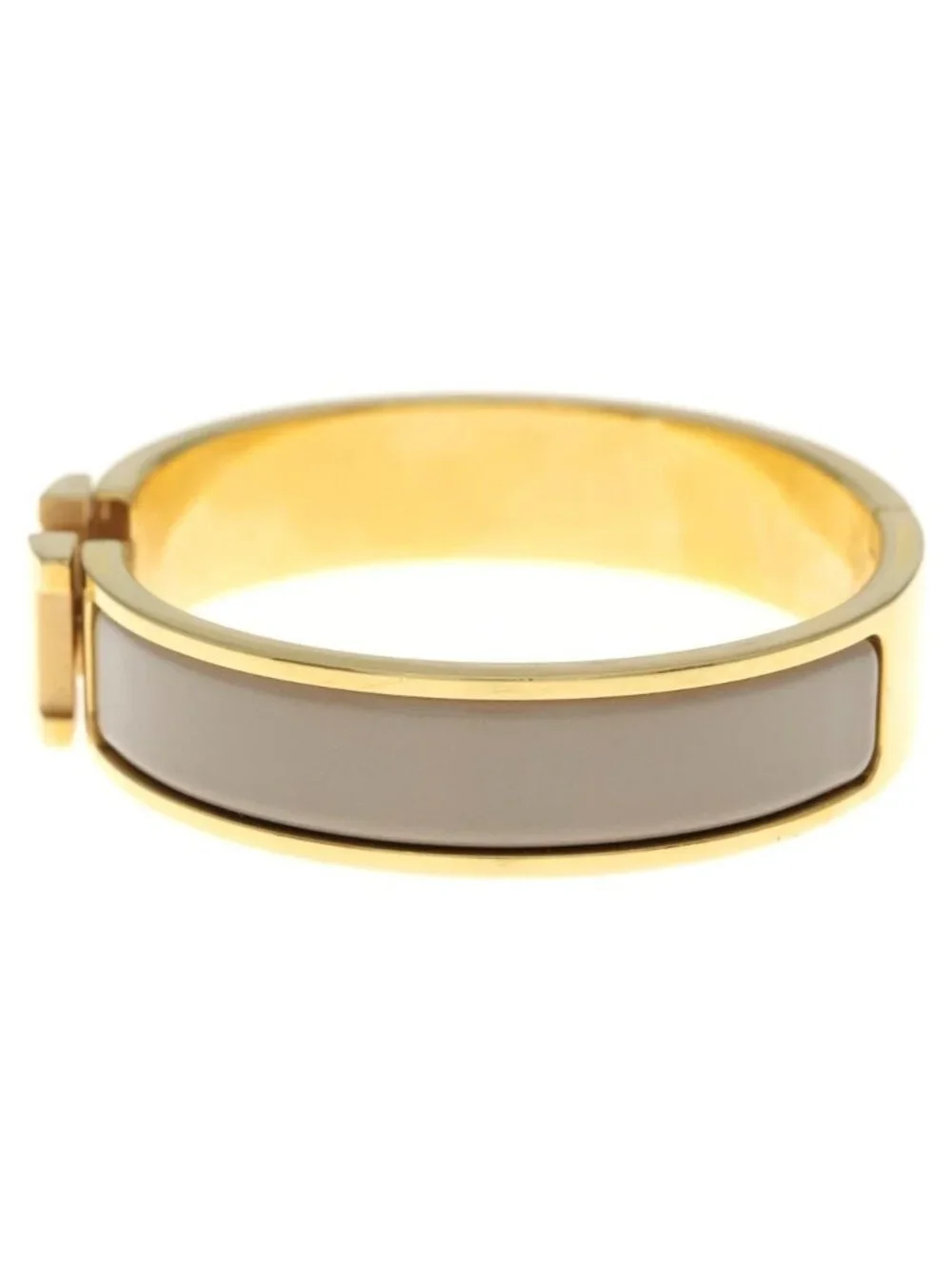 Hermes Clic H Bracelet Gold Beige